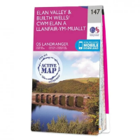 Ordnance Survey Landranger 1:50 000 Laminated 147 - Elan Valley