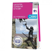 Ordnance Survey Landranger 1:50 000 Laminated 140 - Leicester & Coventry