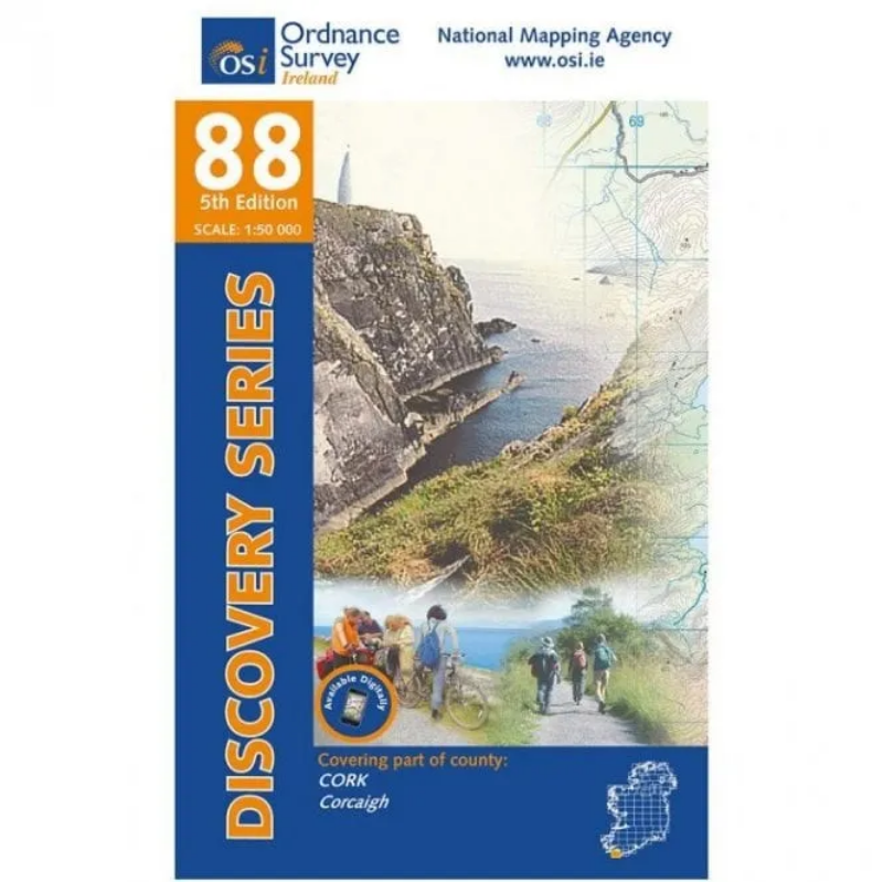 Ordnance Survey of Ireland Discovery Series 1:50 000 - 88 - Cork Far SW