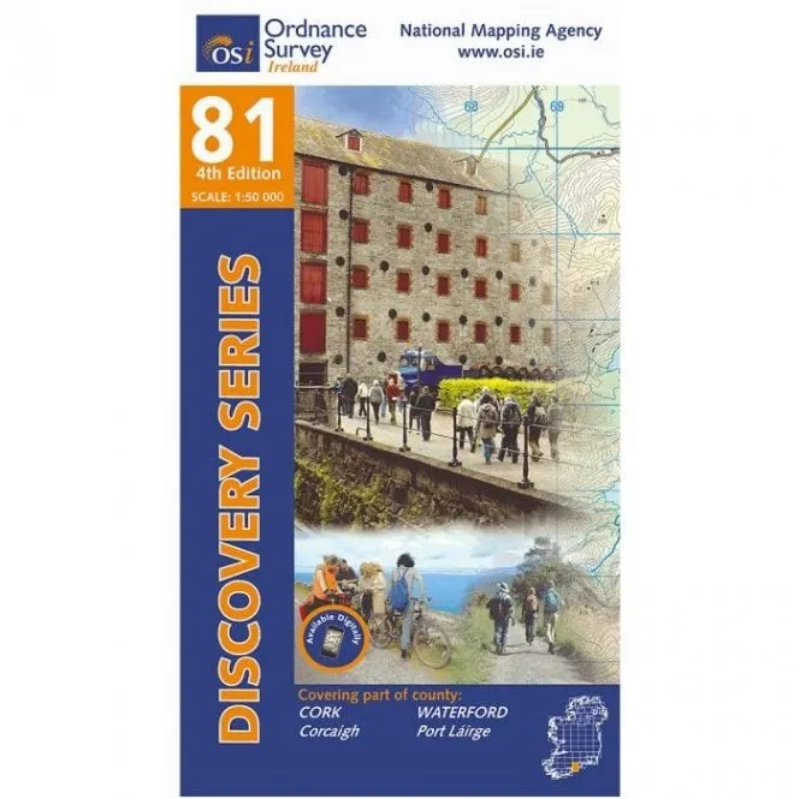 Ordnance Survey of Ireland Discovery Series 1:50 000 - 81 - Cork Waterford