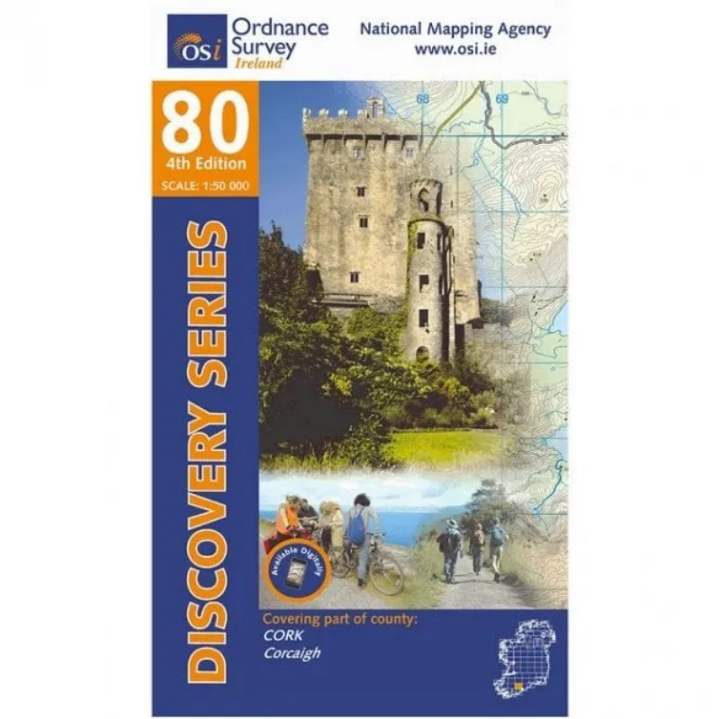 Ordnance Survey of Ireland Discovery Series 1:50 000 - 80 - Cork