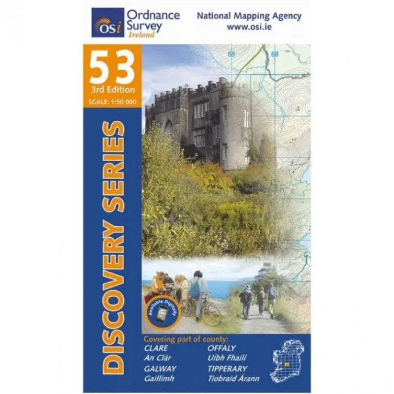 Ordnance Survey of Ireland Discovery Series 1:50 000 - 53 - Clare Galway Offaly