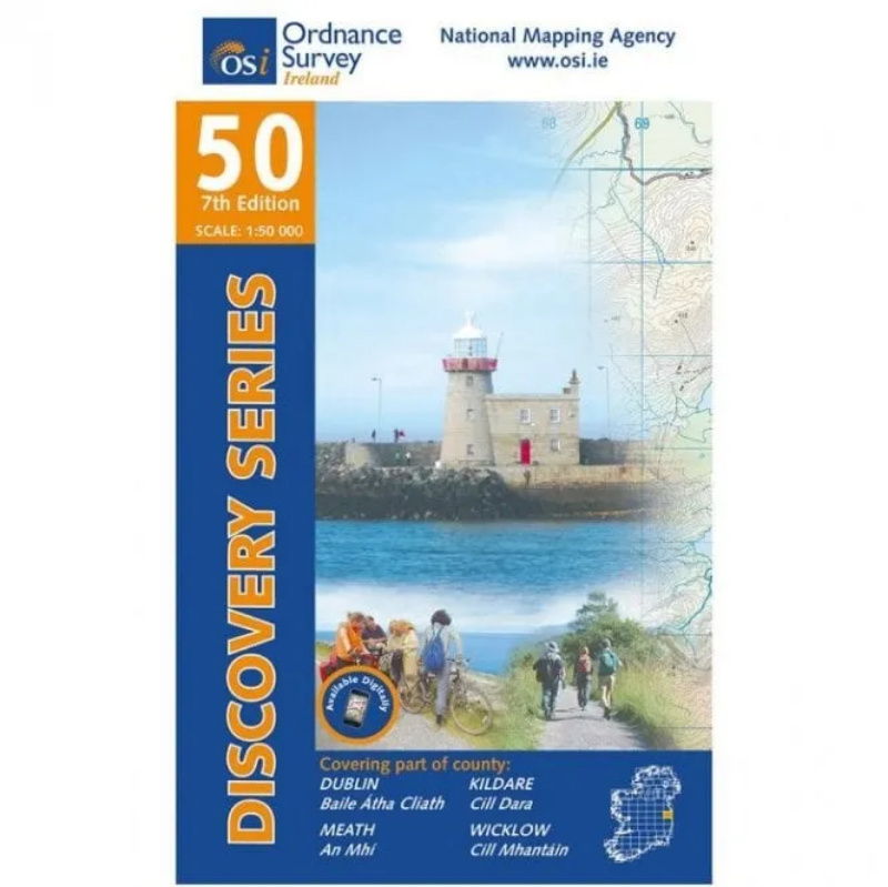 Ordnance Survey of Ireland Discovery Series 1:50 000 - 50 - Dublin Kildare