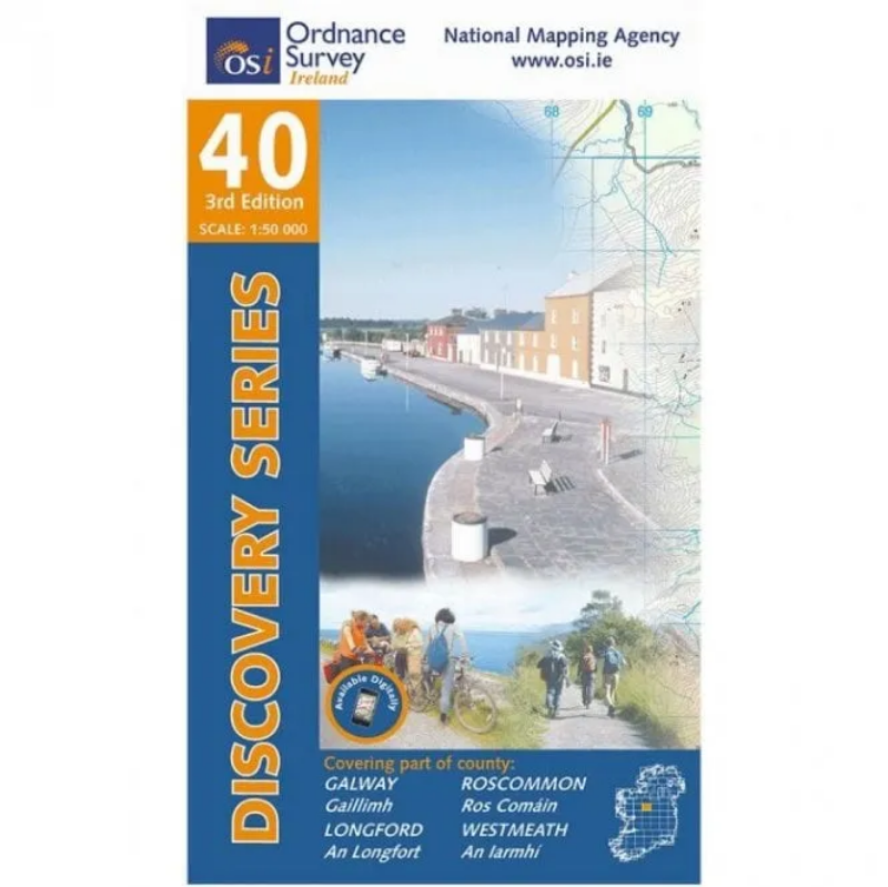 Ordnance Survey of Ireland Discovery Series 1:50 000 - 40 - Galway Longford Roscommon