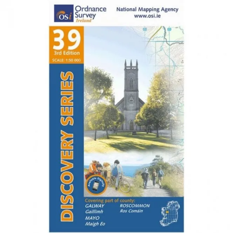 Ordnance Survey of Ireland Discovery Series 1:50 000 - 39 - Galway Mayo Roscommon
