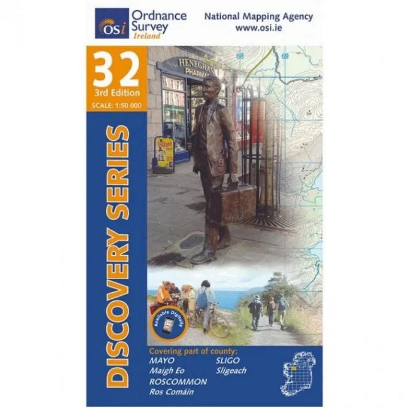 Ordnance Survey of Ireland Discovery Series 1:50 000 - 32 - Mayo Roscommon