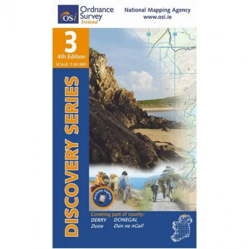 Ordnance Survey of Ireland Discovery Series 1:50 000 - 3 - Donegal Mallin Head