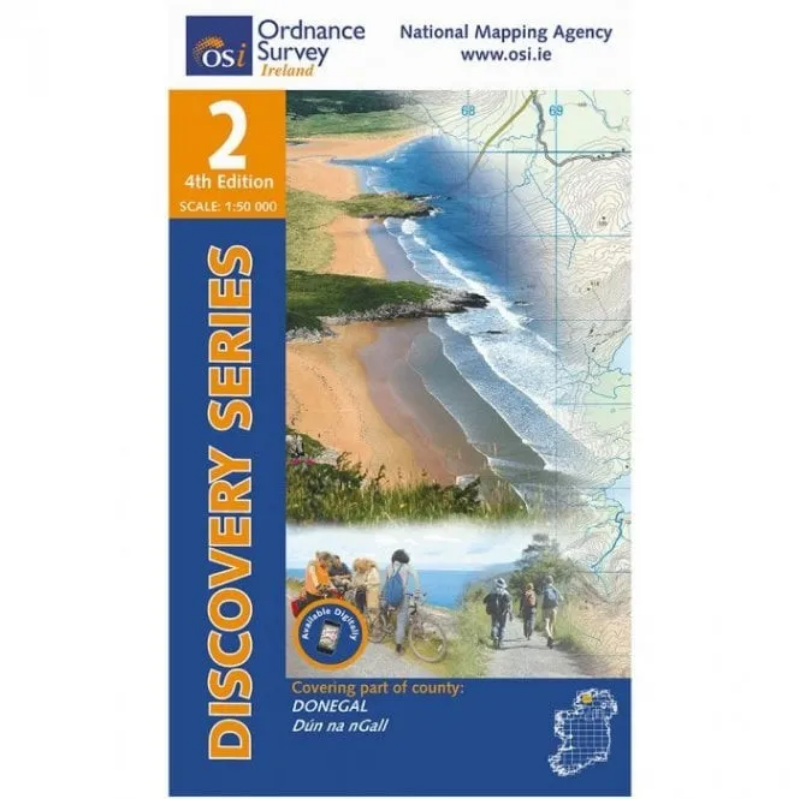 Ordnance Survey of Ireland Discovery Series 1:50 000 - 2 - Donegal Millford