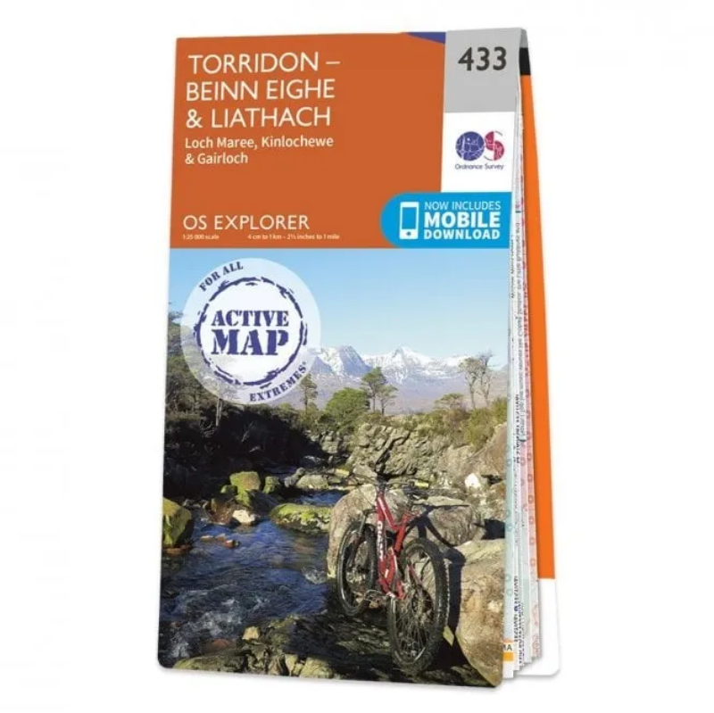 Ordnance Survey Explorer 1:25 000 Laminated - 433 - Torridon Beinn Eighe & Liathach