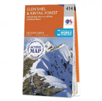Ordnance Survey Explorer 1:25 000 Laminated - 414 - Glen Shiel & Kintail Forest
