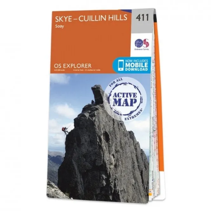 Ordnance Survey Explorer 1:25 000 Laminated - 411 - Skye - Cuillin Hills