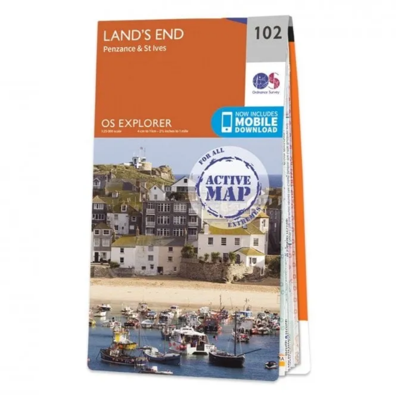 Ordnance Survey Explorer 1:25 000 Laminated - 102 - Lands End
