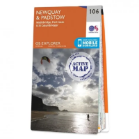 Ordnance Survey Explorer 1:25 000 Laminated - 106 - Newquay & Padstow
