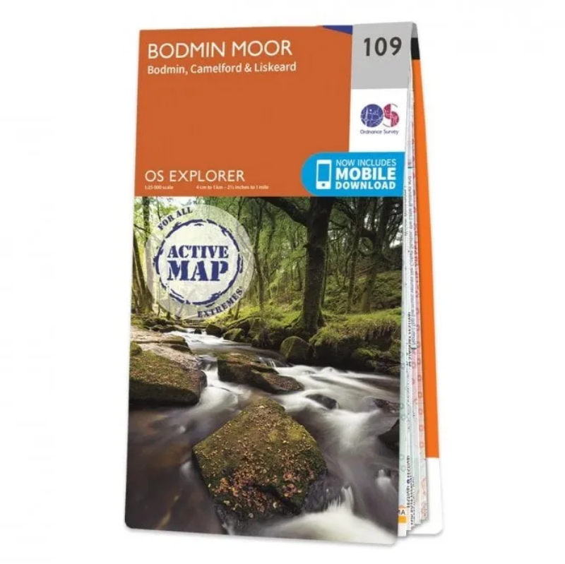 Ordnance Survey Explorer 1:25 000 Laminated - 109 - Bodmin Moor