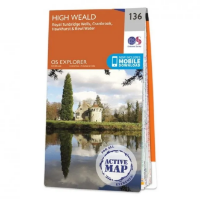 Ordnance Survey Explorer 1:25 000 Laminated - 136 - The Weald Royal Tunbridge Wells
