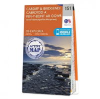 Ordnance Survey Explorer 1:25 000 Laminated - 151 - Cardiff & Bridgend