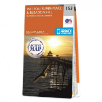 Ordnance Survey Explorer 1:25 000 Laminated - 153 - Weston-Super-Mare & Bleadon Hill