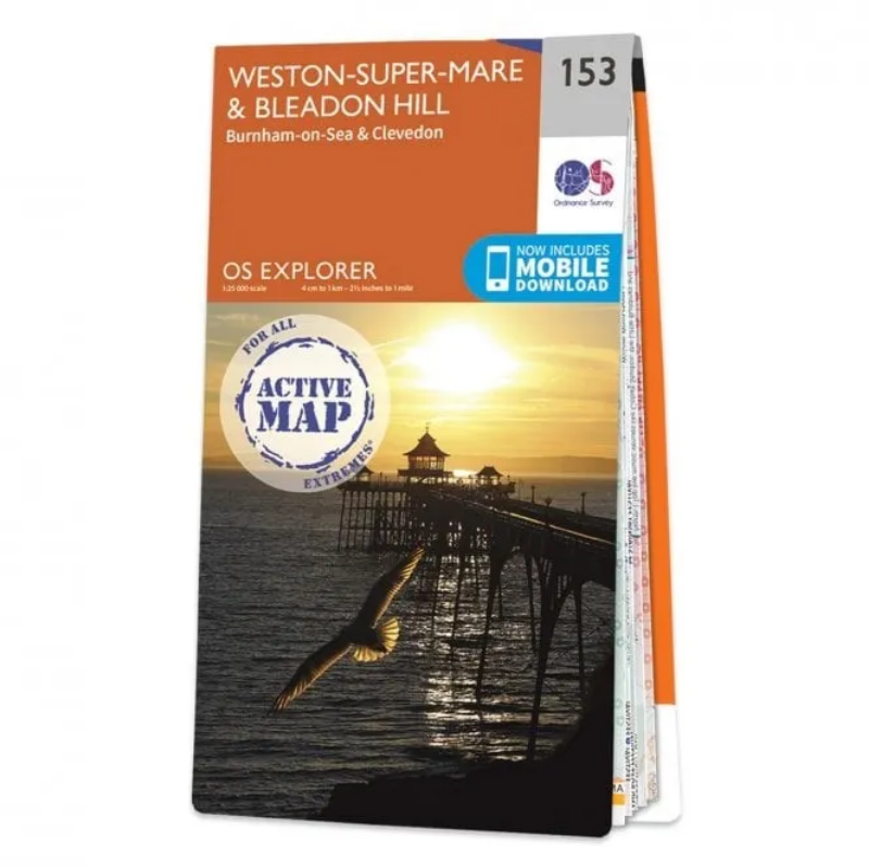 Ordnance Survey Explorer 1:25 000 Laminated - 153 - Weston-Super-Mare & Bleadon Hill