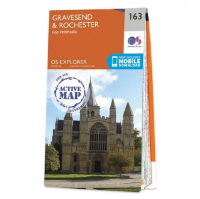 Ordnance Survey Explorer 1:25 000 Laminated - 163 - Gravesend & Rochester