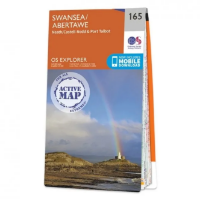 Ordnance Survey Explorer 1:25 000 Laminated - 165 - Swansea, Neath & Port Talbot
