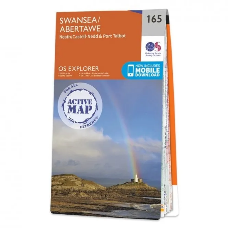 Ordnance Survey Explorer 1:25 000 Laminated - 165 - Swansea, Neath & Port Talbot