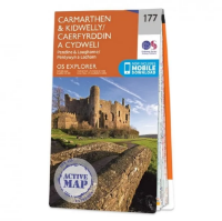 Ordnance Survey Explorer 1:25 000 Laminated - 177 - Carmarthen & Kidwelly