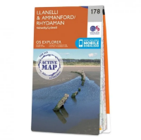 Ordnance Survey Explorer 1:25 000 Laminated - 178 - Llanelli & Ammanford