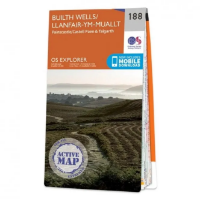 Ordnance Survey Explorer 1:25 000 Laminated - 188 - Builth Wells