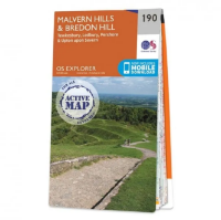 Ordnance Survey Explorer 1:25 000 Laminated - 190 - Malvern Hills & Brendon Hill