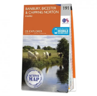 Ordnance Survey Explorer 1:25 000 Laminated - 191 - Banbury, Bicester & Chipping Norton
