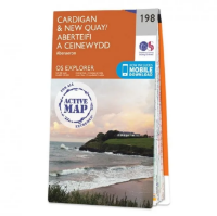 Ordnance Survey Explorer 1:25 000 Laminated - 198 - Cardigan & Newquay