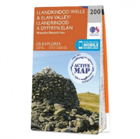 Ordnance Survey Explorer 1:25 000 Laminated - 200 - Llandrindod Wells & Elan Valley