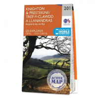 Ordnance Survey Explorer 1:25 000 Laminated - 201 - Knighton & Presteigne