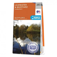 Ordnance Survey Explorer 1:25 000 Laminated - 202 - Leominster & Bromyard