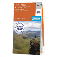 Ordnance Survey Explorer 1:25 000 Laminated - 377 - Ben Cruachan & Loch Etive