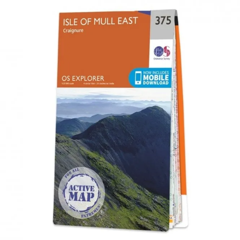 Ordnance Survey Explorer 1:25 000 Laminated - 375 - Isle of Mull East
