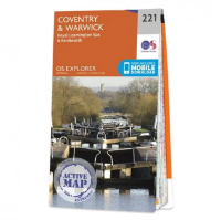 Ordnance Survey Explorer 1:25 000 Laminated - 221 - Coventry & Warwick