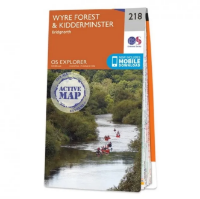 Ordnance Survey Explorer 1:25 000 Laminated - 218 - Kidderminster