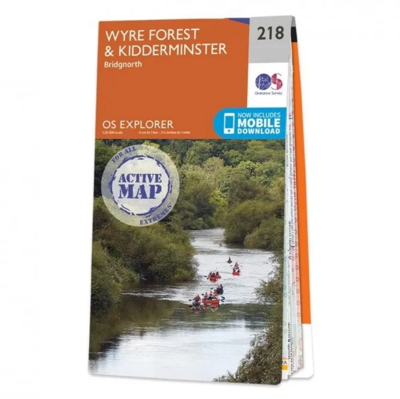 Ordnance Survey Explorer 1:25 000 Laminated - 218 - Kidderminster