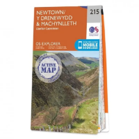 Ordnance Survey Explorer 1:25 000 Laminated - 215 - Newtown & Machynlleth