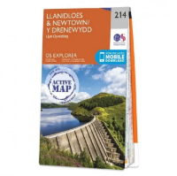 Ordnance Survey Explorer 1:25 000 Laminated - 214 - Llanidloes & Newtown