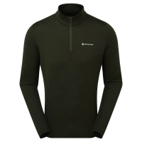 Montane Men's Dart Zip Neck T-Shirt in Oak Green