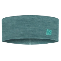 Buff Merino Wide Headband in Solid Pool
