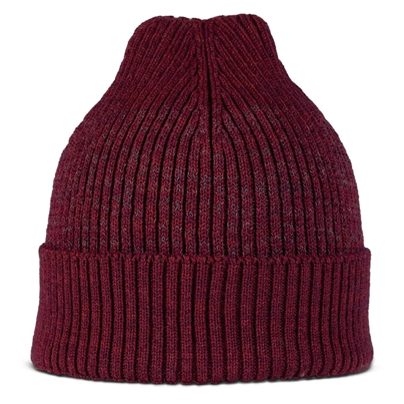 Buff Merino Active Beanie in Solid Garnet