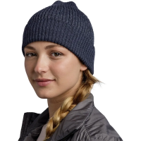 Buff Merino Active Beanie in Solid Night Blue