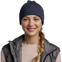 Buff Merino Active Beanie in Solid Night Blue