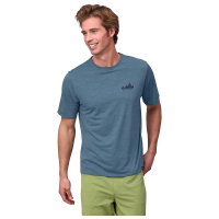 Patagonia Men's Capilene Cool Daily Graphic Shirt in '73 Skyline: Utility Blue X Dye
