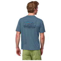 Patagonia Men's Capilene Cool Daily Graphic Shirt in '73 Skyline: Utility Blue X Dye