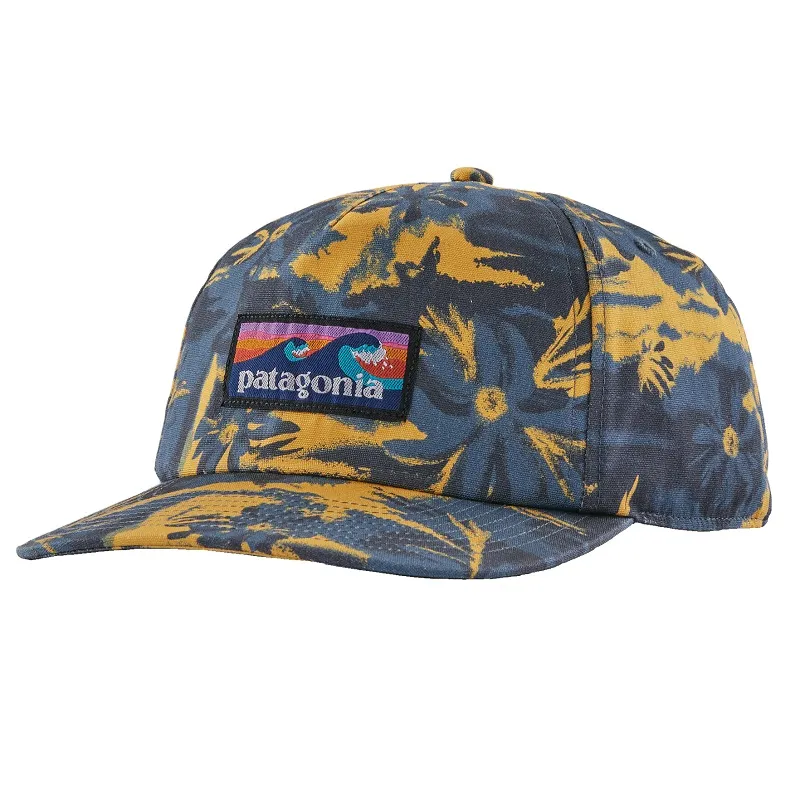 Patagonia Boardshort Label Funfarer Cap in Cliffs and Waves: Utility Blue