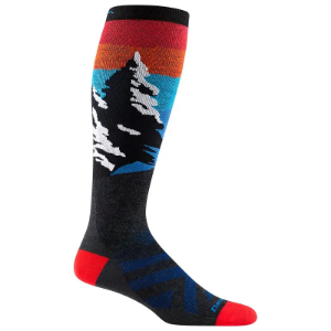 Darn Tough Men's Solstice Over-the-Calf Lightweight Ski & Snowboard Sock in Charcoal